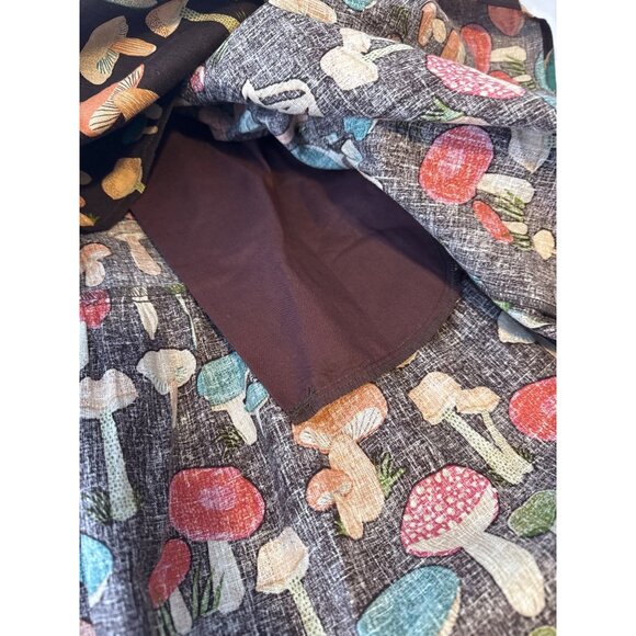 Princess Highway Size 2 Mushroom Print Short Sleeve Tiered Dress Linen Blend NWT - Picture 16 of 16